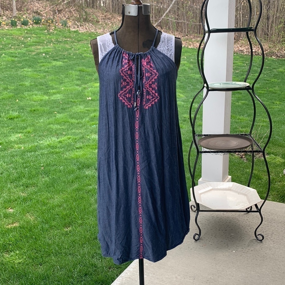 Nordstroms Halter dress halter thin chambre fabric